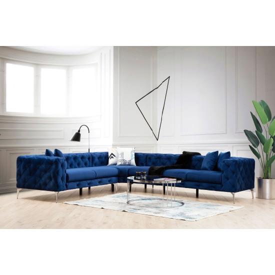 Corner Sofa Como Left - Navy Blue Navy Blue