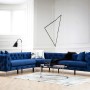 Corner Sofa Como Left - Navy Blue Navy Blue