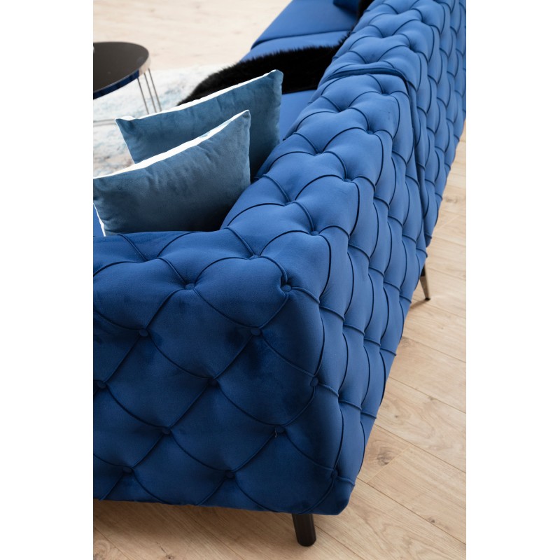 Corner Sofa Como Left - Navy Blue Navy Blue