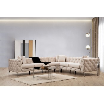 Corner Sofa Como Right - Ecru Ecru