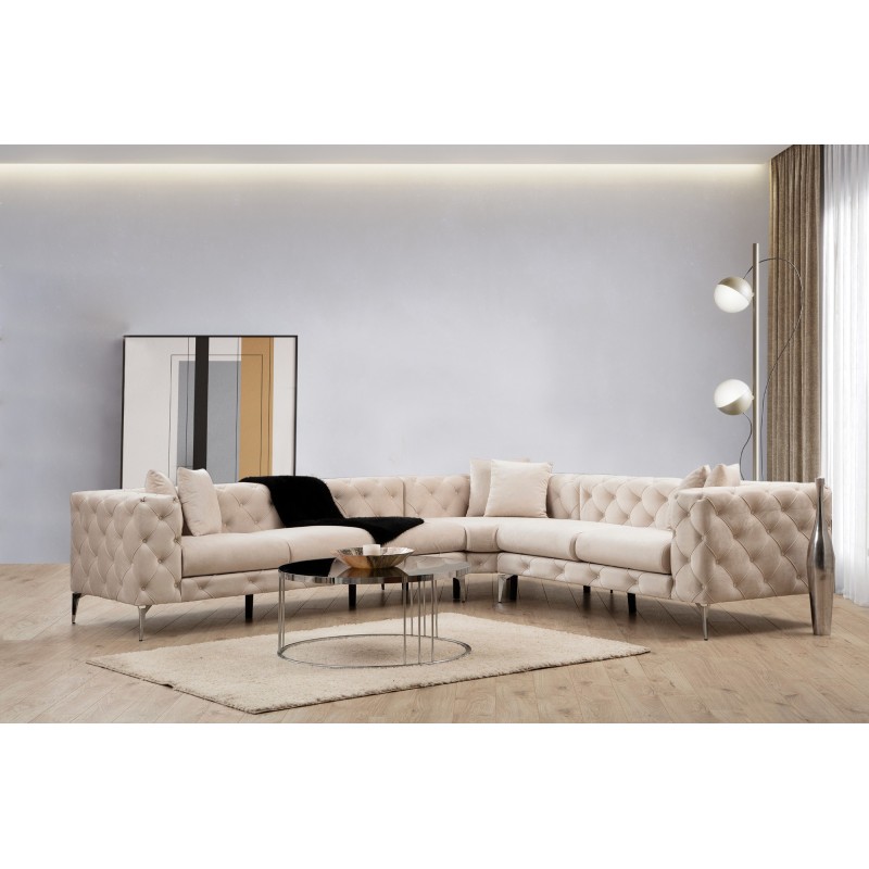 Corner Sofa Como Right - Ecru Ecru