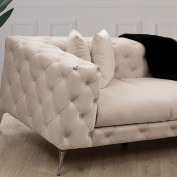 Γωνιακός Καναπές Como Αριστερή Γωνία - Χρώμα Εκρού - 310x270x70εκ