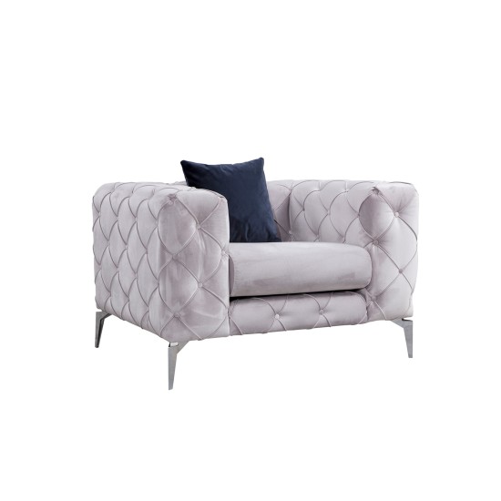 Wing Chair Como - Light Grey Light Grey Wing Chair Como - Light Grey Light Grey