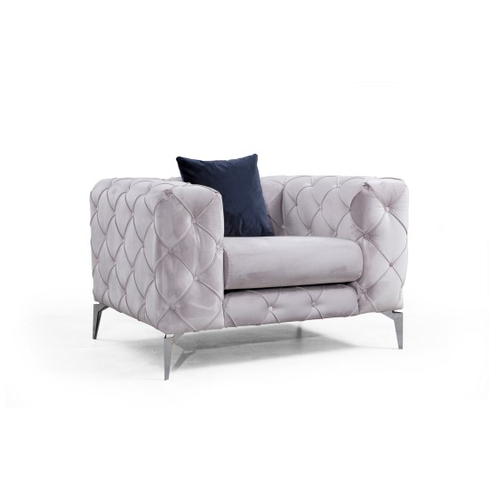Wing Chair Como - Light Grey Light Grey Wing Chair Como - Light Grey Light Grey