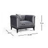 Wing Chair Trendy - Dark Grey Dark Grey