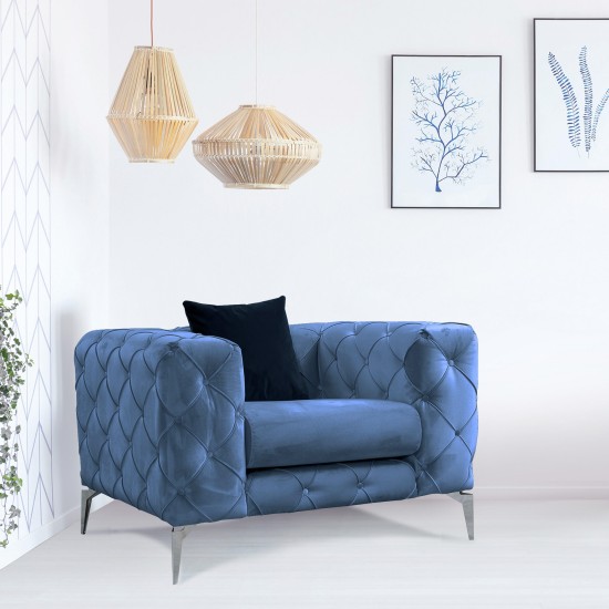 Wing Chair Como - Blue Blue Wing Chair Como - Blue Blue