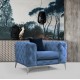 Wing Chair Como - Blue Blue Wing Chair Como - Blue Blue