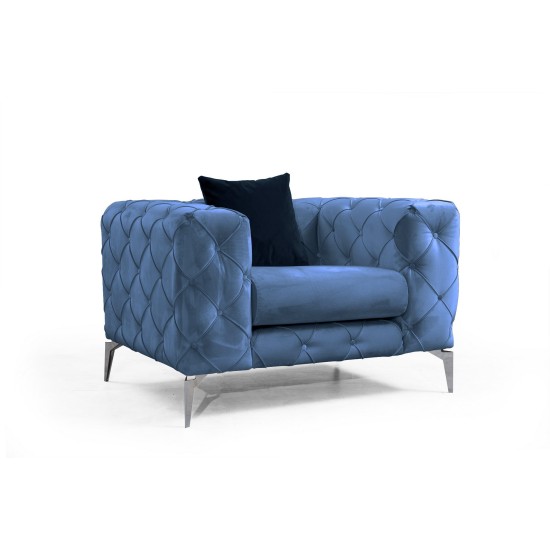 Wing Chair Como - Blue Blue Wing Chair Como - Blue Blue