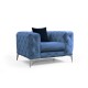 Wing Chair Como - Blue Blue Wing Chair Como - Blue Blue