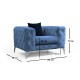Wing Chair Como - Blue Blue Wing Chair Como - Blue Blue