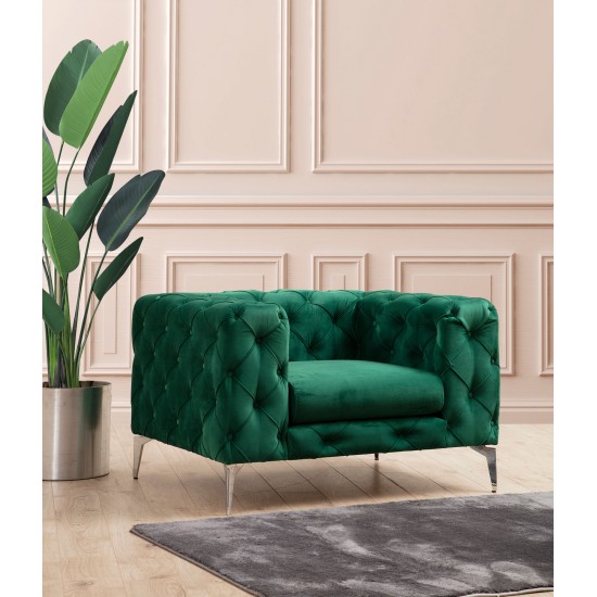 Wing Chair Como - Green Green Atelier del Sofa Wing Chair Como - Green Green