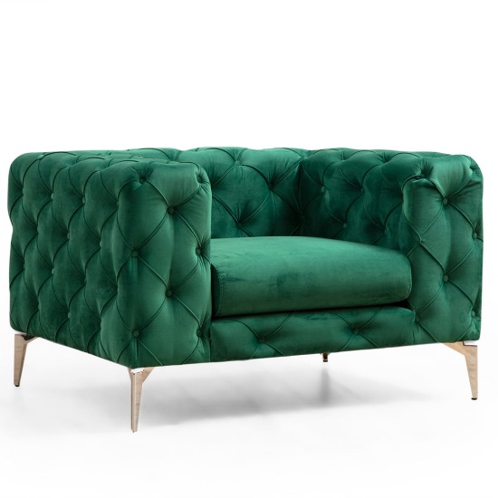 Wing Chair Como - Green Green Atelier del Sofa Wing Chair Como - Green Green