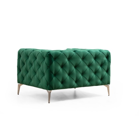 Wing Chair Como - Green Green Atelier del Sofa Wing Chair Como - Green Green