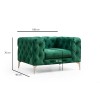 Atelier del Sofa Wing Chair Como - Green Green