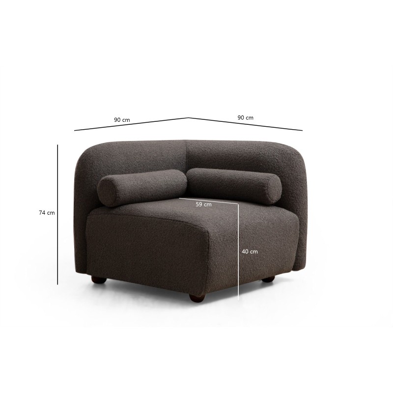 Wing Chair Viktor - Dark Grey Dark Grey