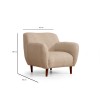Wing Chair Napoli - Cappuccino Cappuccino