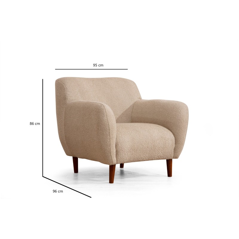 Wing Chair Napoli - Cappuccino Cappuccino