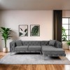 Corner Sofa Como Eco Right - Anthracite Anthracite
