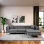Corner Sofa Como Eco Right - Anthracite Anthracite