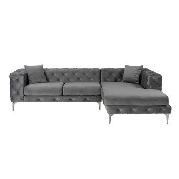 Corner Sofa Como Eco Right - Anthracite Anthracite