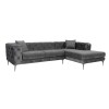 Corner Sofa Como Eco Right - Anthracite Anthracite