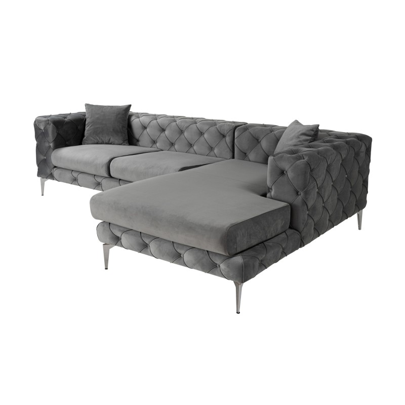 Corner Sofa Como Eco Right - Anthracite Anthracite