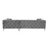 Corner Sofa Como Eco Right - Anthracite Anthracite