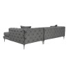 Corner Sofa Como Eco Right - Anthracite Anthracite