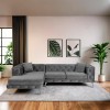 Corner Sofa Como Eco Left - Anthracite Anthracite