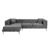 Corner Sofa Como Eco Left - Anthracite Anthracite