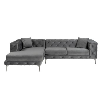 Corner Sofa Como Eco Left - Anthracite Anthracite