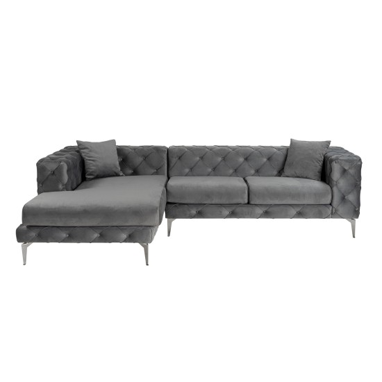 Corner Sofa Como Eco Left - Anthracite Anthracite Corner Sofa Como Eco Left - Anthracite Anthracite