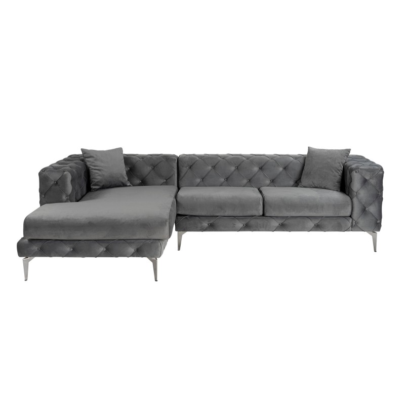 Corner Sofa Como Eco Left - Anthracite Anthracite