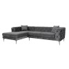 Corner Sofa Como Eco Left - Anthracite Anthracite