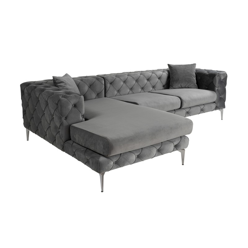 Corner Sofa Como Eco Left - Anthracite Anthracite