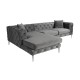 Corner Sofa Como Eco Left - Anthracite Anthracite Corner Sofa Como Eco Left - Anthracite Anthracite