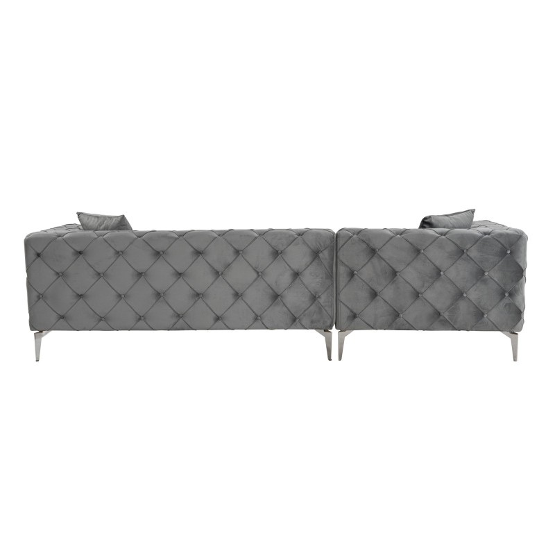 Corner Sofa Como Eco Left - Anthracite Anthracite