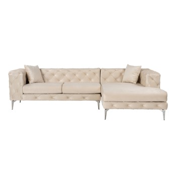 Corner Sofa Como Eco Right - Beige Beige