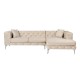 Corner Sofa Como Eco Right - Beige Beige