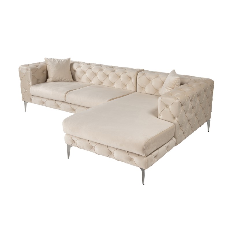 Corner Sofa Como Eco Right - Beige Beige