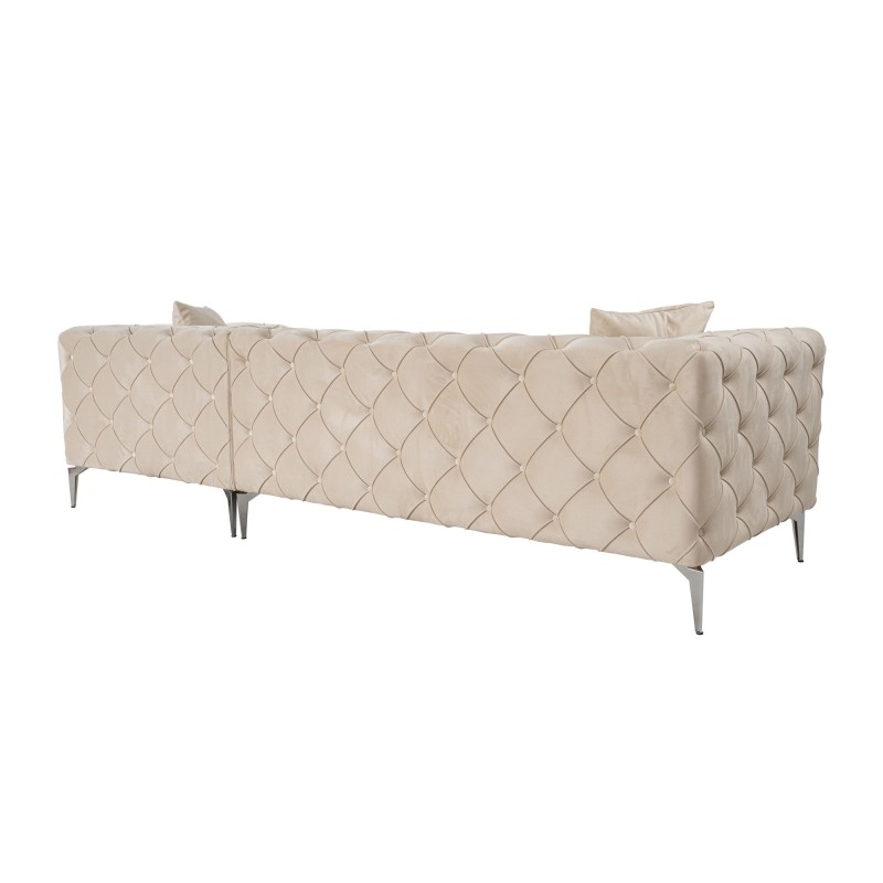 Corner Sofa Como Eco Right - Beige Beige