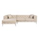 Corner Sofa Como Eco Left - Beige Beige