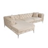 Corner Sofa Como Eco Left - Beige Beige