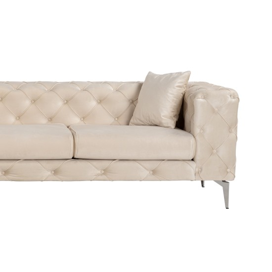 Corner Sofa Como Eco Left - Beige Beige
