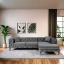 Corner Sofa Como Eco Right - Anthracite, Black Anthracite
Black