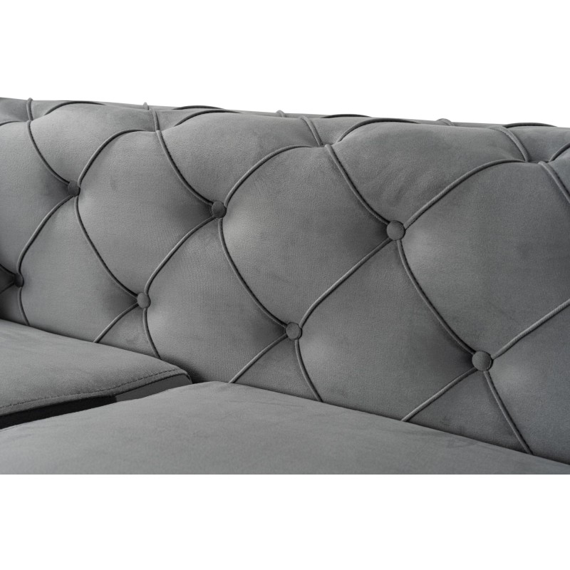 Corner Sofa Como Eco Right - Anthracite, Black Anthracite
Black