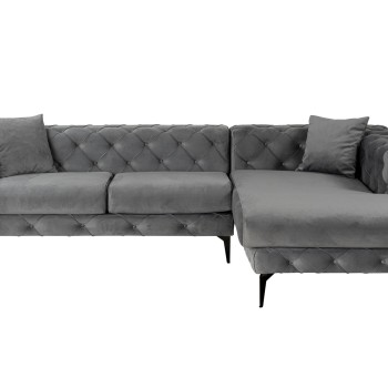 Corner Sofa Como Eco Right - Anthracite, Black Anthracite
Black