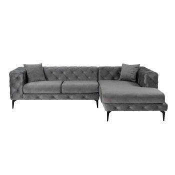 Corner Sofa Como Eco Right - Anthracite, Black Anthracite
Black