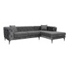 Corner Sofa Como Eco Right - Anthracite, Black Anthracite
Black