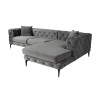 Corner Sofa Como Eco Right - Anthracite, Black Anthracite
Black
